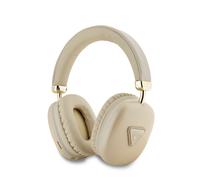 Guess Saffiano Pu Leather Triangle Logo Wireless Headphones Beige