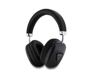 Guess Saffiano PU Leather with Metallic Triangle Logo Wireless Headphones Black - GUBHK1SATSK
