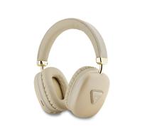 Guess Saffiano Pu Leather Triangle Logo Wireless Headphones Beige