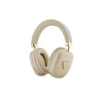 Guess Saffiano PU Leather with Metallic Triangle Logo Wireless Headphones Gold