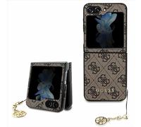 GUESS Samsung Galaxy Z Flip5 Case 4G Charms Collection Brown