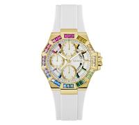 GUESS Selene Multi-Function Analog Watch for Women, 39 mm Case Width, White, White, Classic