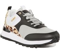 Guess Selvie 2 Glittered Logo Womens Trainers In Leopard UK Size 3 - 8
