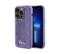Guess Sequin Script Metal Purple Case - iPhone 13 Pro Max