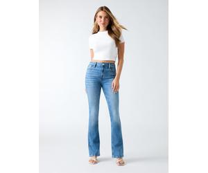 Guess Sexy Flare Jeans, Blue, Size 32, Women Blue