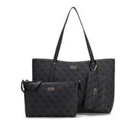 GUESS shopper bag Brenton Top Zip Tote Coal Logo dark grey