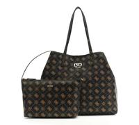 GUESS shopper bag Emelie Logo 2 in 1 Tote Espresso Logo dark brown