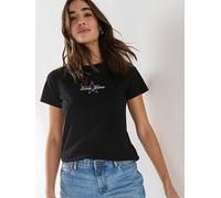 Guess Short Sleeve Baby Baker Tee, Black, Size S, Women Black