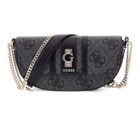 GUESS shoulder bag Erenia Convertible Crossbody Flap Coal Logo dark grey