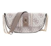 GUESS shoulder bag Erenia Convertible Crossbody Flap Dark Taupe Logo white