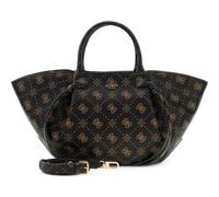GUESS shoulder bag handbag Allegra Girlfriend Satchel Espresso Logo dark brown