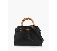 Guess Sibel Bamboo Top Handle Satchel Black ONE SIZE