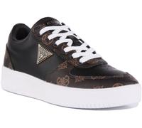 Guess Sidney Lace Up 4G Logo Printed Womens Trainer In Black UK 3 - 8