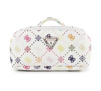GUESS Makeup Bag Silia LRG Cosmetic Travel Bag Multi Logo White