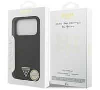 Guess Silicone Triangle Logo Case with MagSafe for iPhone 17 Pro Max 6.9" Black