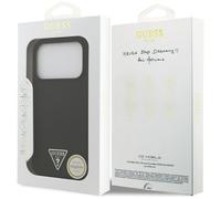 Guess Silicone Triangle Logo Case with MagSafe for iPhone 17 Pro Max 6.9" Black - GUHMP17XSCTRLMK