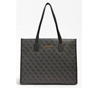 Guess Silvana Shoulder With 4G Logo Womens Bag In Coal