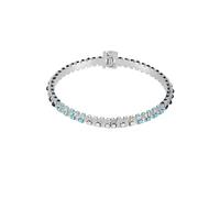 GUESS Silvertone Blue Glass Stone Hinge Bracelet For Women, One Size, Metal, glass stone