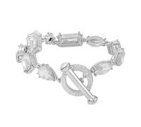 GUESS Silvertone Bracelet with Crystals and Crystal Stones One Size, Metal, Crystal Stone, One Size, Metal, Crystal Stone, one size, Metal, Crystal stone