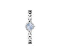 Guess Siren GW1019L1 Women's Quartz Analogue Watch Stainless Steel 23 mm Silicone Strap Silver 3 Bar Blue Dial