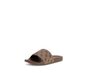 GUESS Slide Sandals, 4G Logo Design, Brown, beige, 9 UK