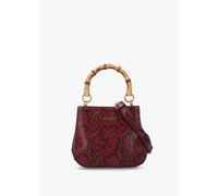 GUESS Small Eire Red Python Bucket Bag Size: One Size, Colour: Rde