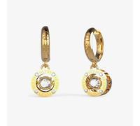 Guess Jewellery Ladies Gold Plated 24mm Crystals Drop Earrings UBE01463YG - - Steel / Gold Plated