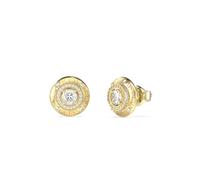 Guess Sparks Women's Logo Coin Stud Earrings in Gold-Tone Steel