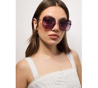 Guess Square Metal Frame Sunglasses Black