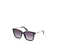 Guess Square Metal Frame Sunglasses - Shiny Black Black