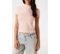 GUESS Ss Mock Neck All Ove Pale Sand size M | Shirts Outlet | Women | Brown M
