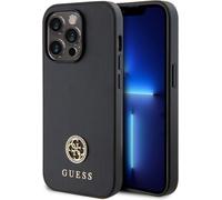 Guess Strass Metal Logo Hard Case for iphone 15 Pro 6.1" Black - GUHCP15LPS4DGPK