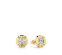 Guess Studs Party 10mm Logo Button Stud Earrings, Gold, Women Gold