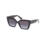 Guess Woman GU00162 01B Sunglasses Injected Black Smoke Butterfly Normal