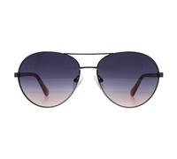 Guess GU5213 Sunglasses Shiny Light Nickeltin / Blue Gradient