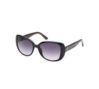 Guess Woman GU7822 01B Sunglasses Injected Black Grey Squared Normal Shaded