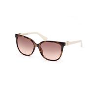 Guess Woman GU7864 53F Sunglasses Injected Havana Brown Round Normal Shaded