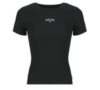 Guess T shirt GJ SS CN RIB EMBRO in Black EU M