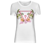 Guess T shirt SS CN TRIANGLE FLOWERS TEE in White EU XS