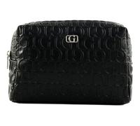 GUESS Television Large Top Zip Cosmetic Bag Black, black