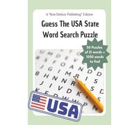 - Guess the 50 USA States - Words Search Puzzle Book: Dive into this 50-word search puzzle featuring 21 unique terms related to a specific U.S. state. (The Word Search Serie)