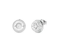 GUESS Till Morning Collection Women's Earrings Made of Steel and Silver Colour Size: 11 mm Reference is: JUBE05557JWRHT/U