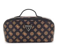 GUESS Toiletry Bag Wilder Cosmetic Travel Bag Brown Dark Brown