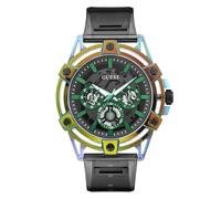 GUESS Transparent BLK BIO Based Nylon CS W/BLK Rainbow Coating/Transparent BLK MF DL/Transparent BLK BIO Based PU STRP, Black, GW0806G5-AMZUK
