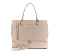 GUESS Travel Bag Shoulder Bag with Laptop Compartment Maxine Zip Bottom Tote Light Taupe