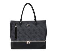 GUESS Travel Bag Shoulder Bag with Laptop Compartment Zip Bottom Tote Coal Logo Dark Grey