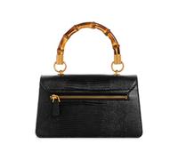 GUESS Tri Comp Top Handle Flap Handbag with Bamboo Handle Sibel HWKB9506200, Black, One size