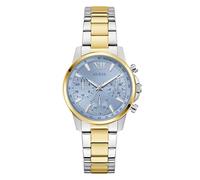 Guess Two-Tone and Blue Chronograph Watch, Multicolor, One Size, Two-Tone and Blue Chronograph Watch