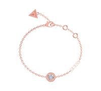 Guess Jewellery Ladies Rose Gold Plated Clear Charm Bracelet UBB02246R