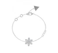 Guess Bracelet UBB04144RHS – Pave Flower, Stainless Steel & Crystal – Ladies
